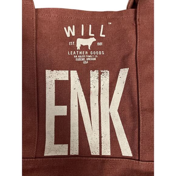WILL LEATHER GOODS ENK Pink Canvas Tote Bag Oregon - Picture 2 of 9